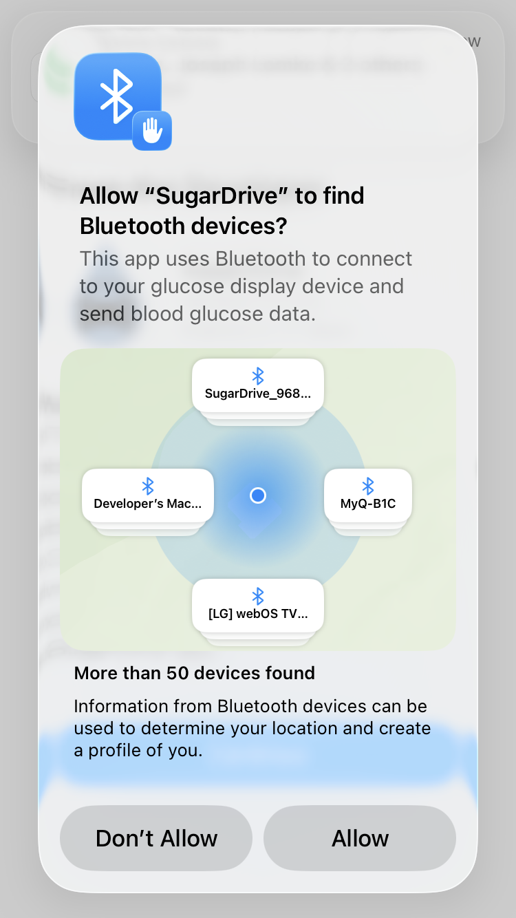 Allow Bluetooth prompt